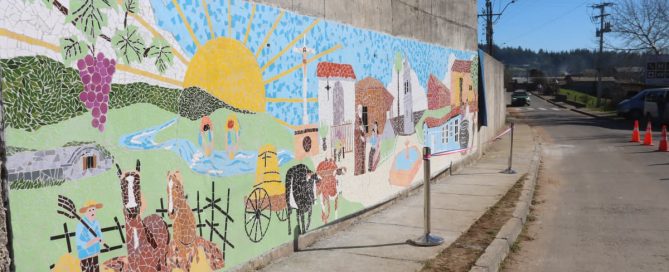 Mural de mosaico patrimonial Rere